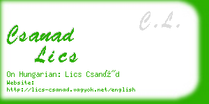 csanad lics business card